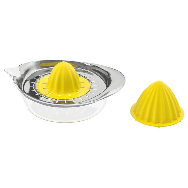 SPRITTA Citrus squeezer, clear/yellow Stainless steel