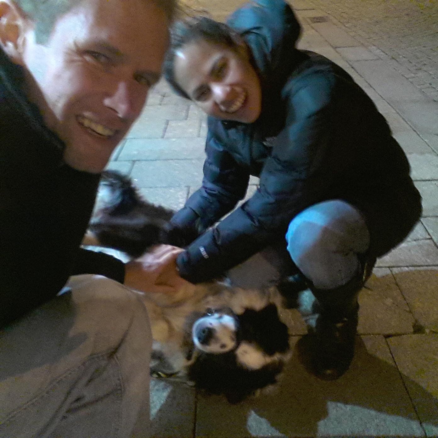 Highlands, Scotland 2015. Loving on every 'Scottish breed' of dog we could find.