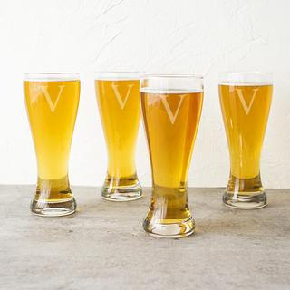Personalized Pilsner Glass, Set of 4