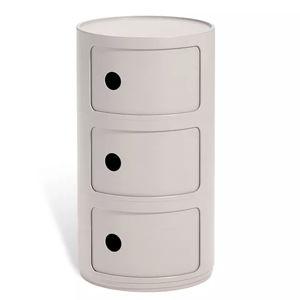 Kartell Componibili Bio 3 Tier Storage Tower | CREAM