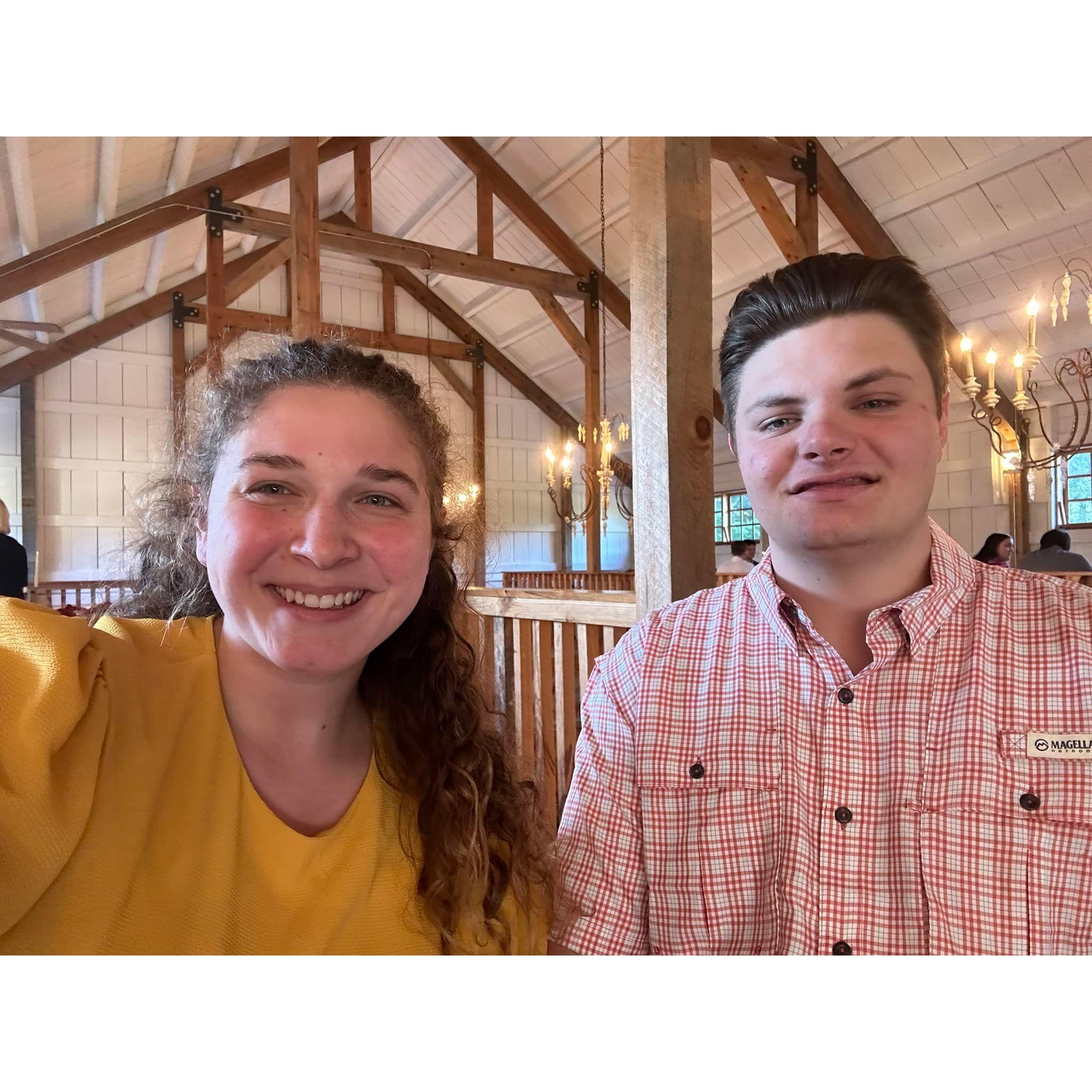 Our first time at a wedding together.