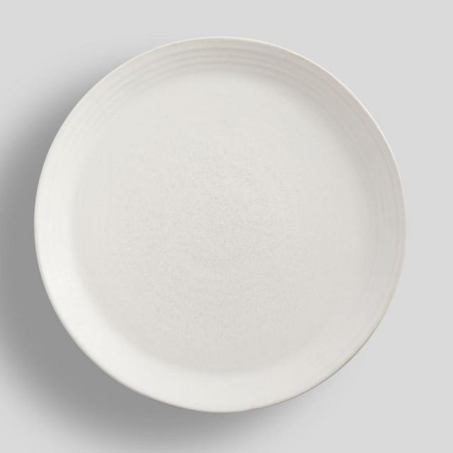 Larkin Reactive Glaze Stoneware Serving Platter - Shell White