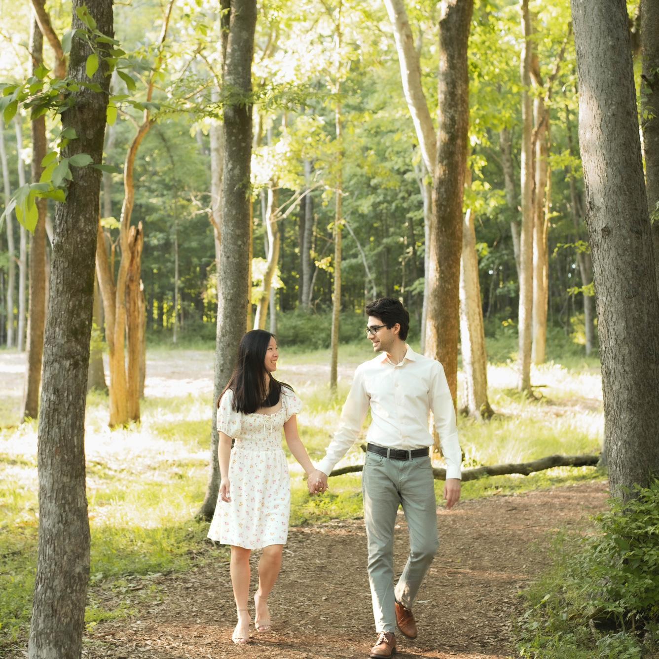 Engagement photos at one of our favorite state parks, Radnor Lake