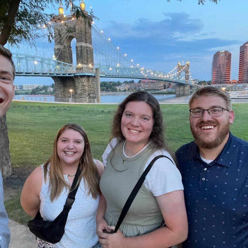 If you've made it this far, this is the last picture taken before he proposed. Tasha and Brian were totally in on it! This was in Cincinnati, Ohio.
