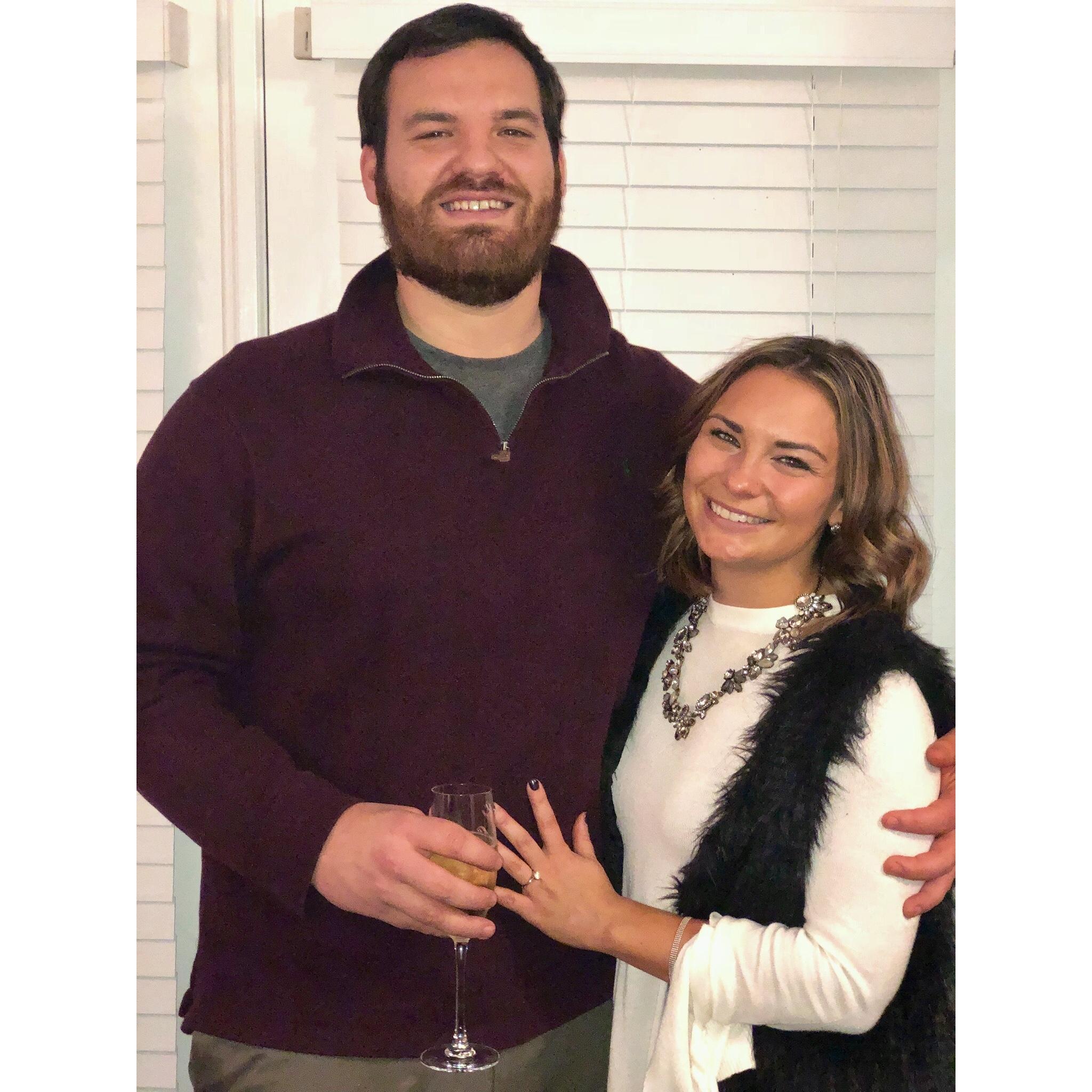 Celebrating our engagement New Year's Eve!
