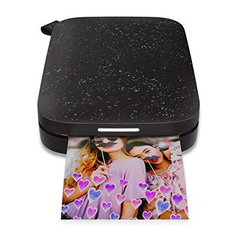 HP Sprocket Portable Photo Printer (2nd Edition) – Instantly Print 2x3 Sticky-Backed Photos from Your Phone – [Black Noir] [1AS86A], Small (1AS86A#B1H)