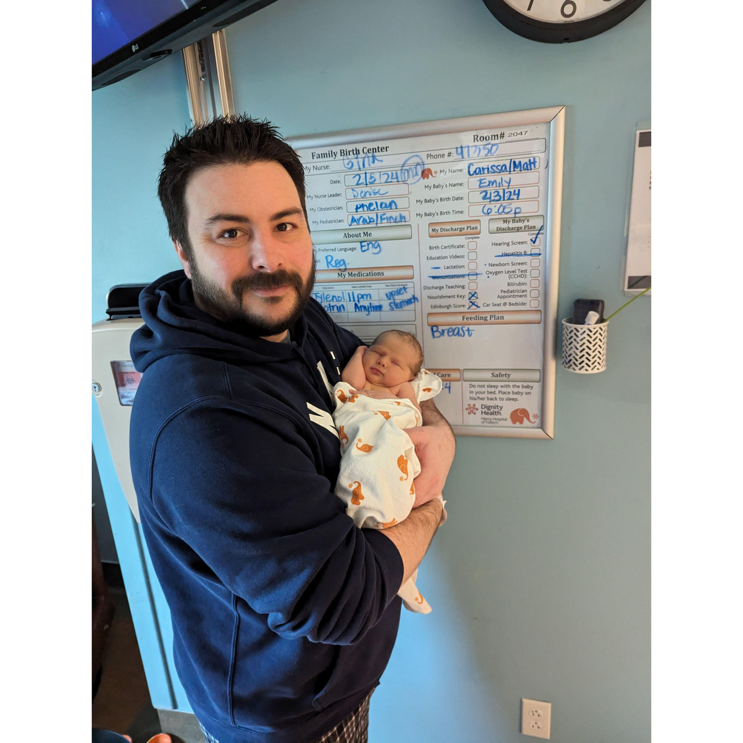 Baby girl with daddy