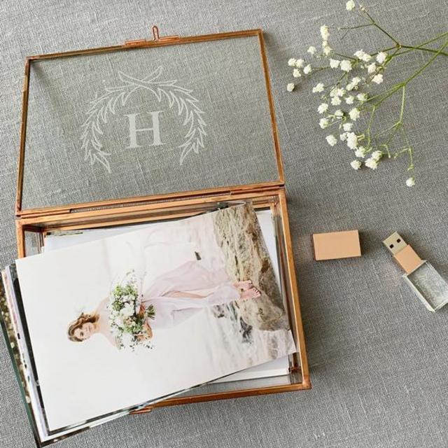 Photo Glass Print Box, Laser Engraved Image Box, 4x6 proof box, Photo Print Storage, Presentation Photography Box, Memory Box, Jewelry Box
