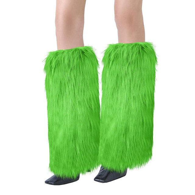 XEPST Faux Fur Fuzzy Leg Warmers Furry Boot Covers for Women, Warm Fuzzy Boot Cuff Boot Sleeves Leg Warmers for Party Costume