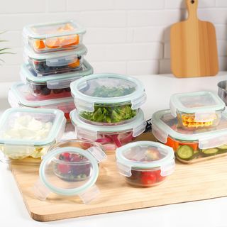 22-Piece Glass Storage Container Set with Silicone Lid