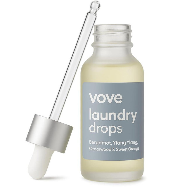 Vove Signature Laundry Drops | Bergamot, Ylang Ylang, Cedar & Sweet Orange Essential Oil Blend | Natural Clothes Freshener | 30ml Glass Bottle & Dropper | 100% Pure & Natural | Fragrance Booster