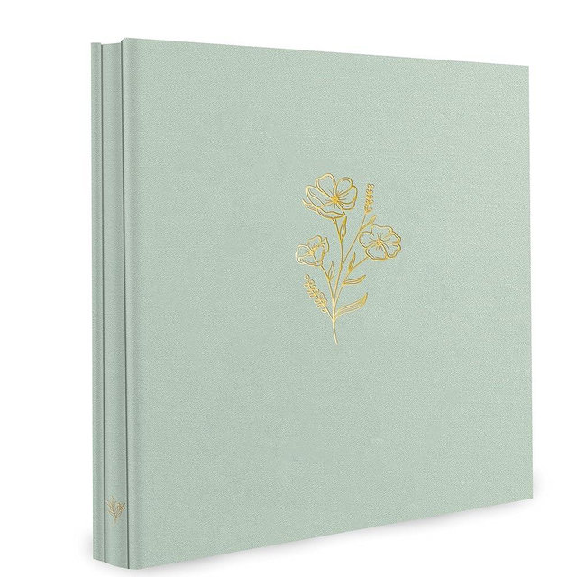 Holoary Photo Album 4x6 500 Photos 5 Pictures Per Page, 500 Pockets Picture Album, Linen Fabric Cover Big Picture Book for Photos, 4x6 Photo Albums for Family Weddings Travel Memories(Sage)