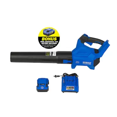 Shop Kobalt Kobalt 24-volt 500-CFM 120-MPH Brushless Handheld Cordless Electric Leaf Blower 4 Ah (Battery & Charger Included)