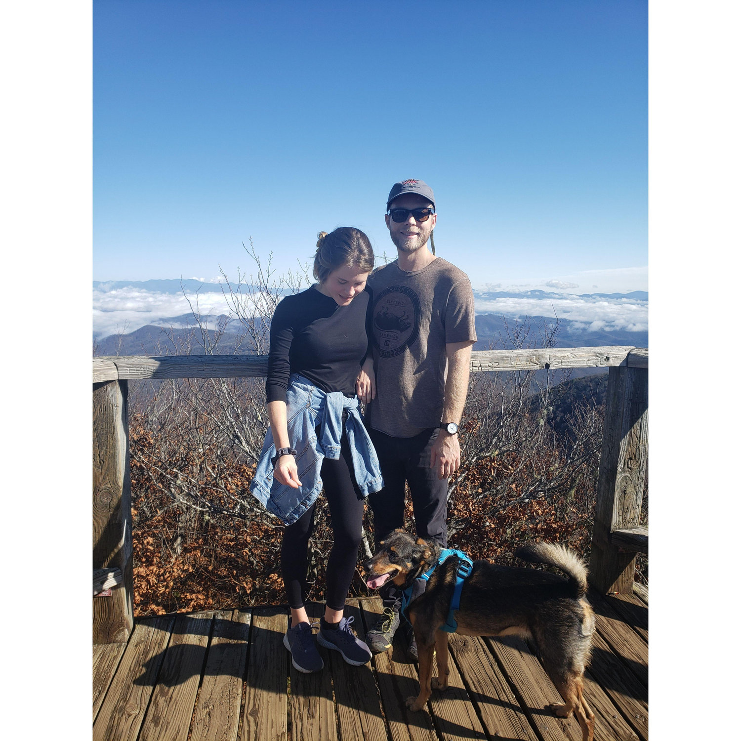 One of the many hikes Colton and Liz have been on with Reya, our dog.