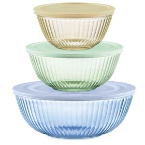 Pyrex Glass Mixing Bowls With Plastic Lids