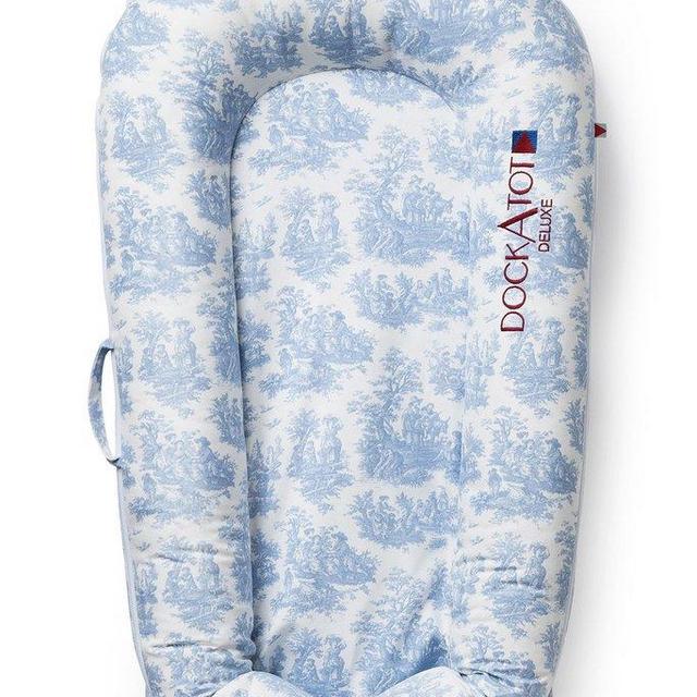 DockATot Cover in Toile de Jouy Dusty Blue