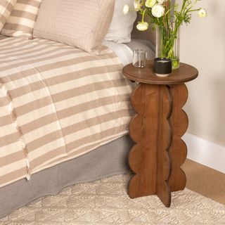 Isabel Scalloped Edge Accent Table