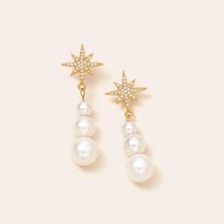 Serefina x Zola Starburst Pearl Earrings