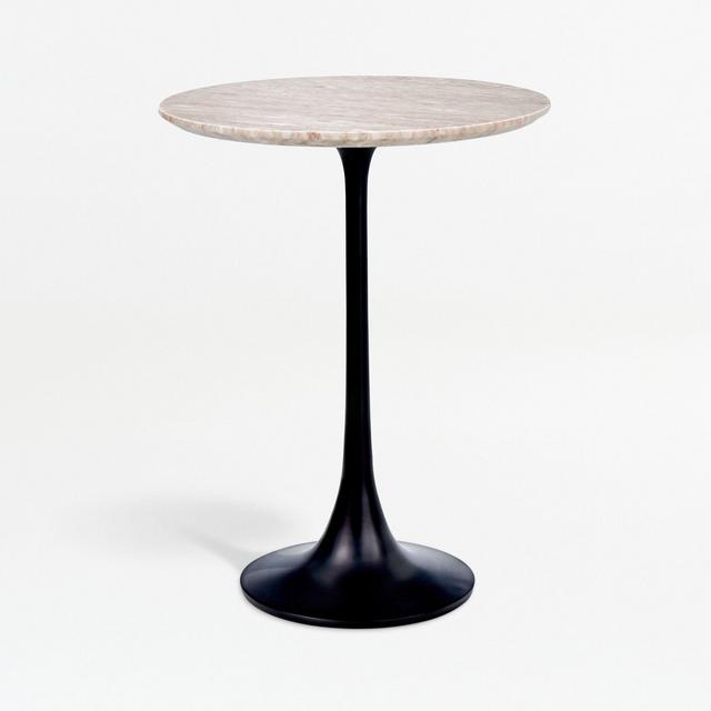 Nero Brown Marble Accent Table