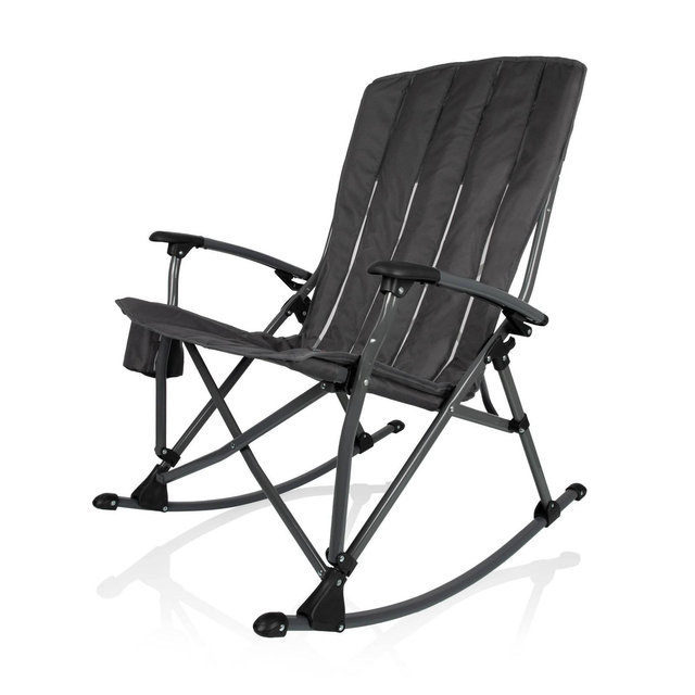 Oniva 2pc Portable Outdoor Rocking Camp Chair - Gunmetal Gray