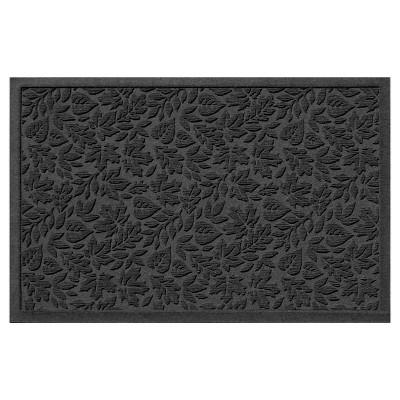 Charcoal Botanical Doormat - (2'X3') - Bungalow Flooring