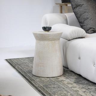 Indigo Road by Egypt Sherrod Tapered Solid Wood Round Pedestal Side Table