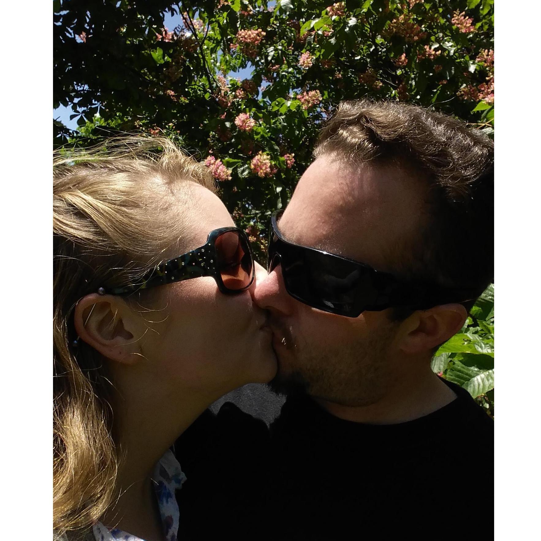 Smooching behind the lilac bushes at the Lilac Festival.
May 2017
