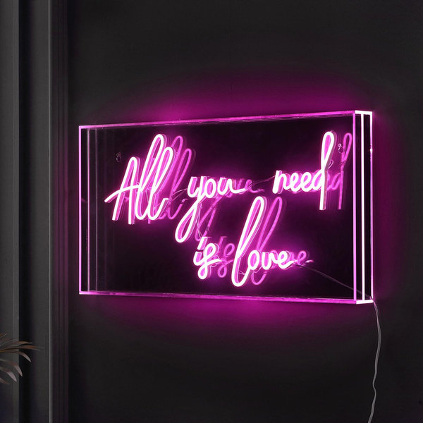 JONATHAN Y, All You Need Is Love Acrylic Neon Light Box | Zola display picture 2