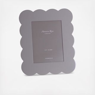 Scalloped Lacquered Photo Frame