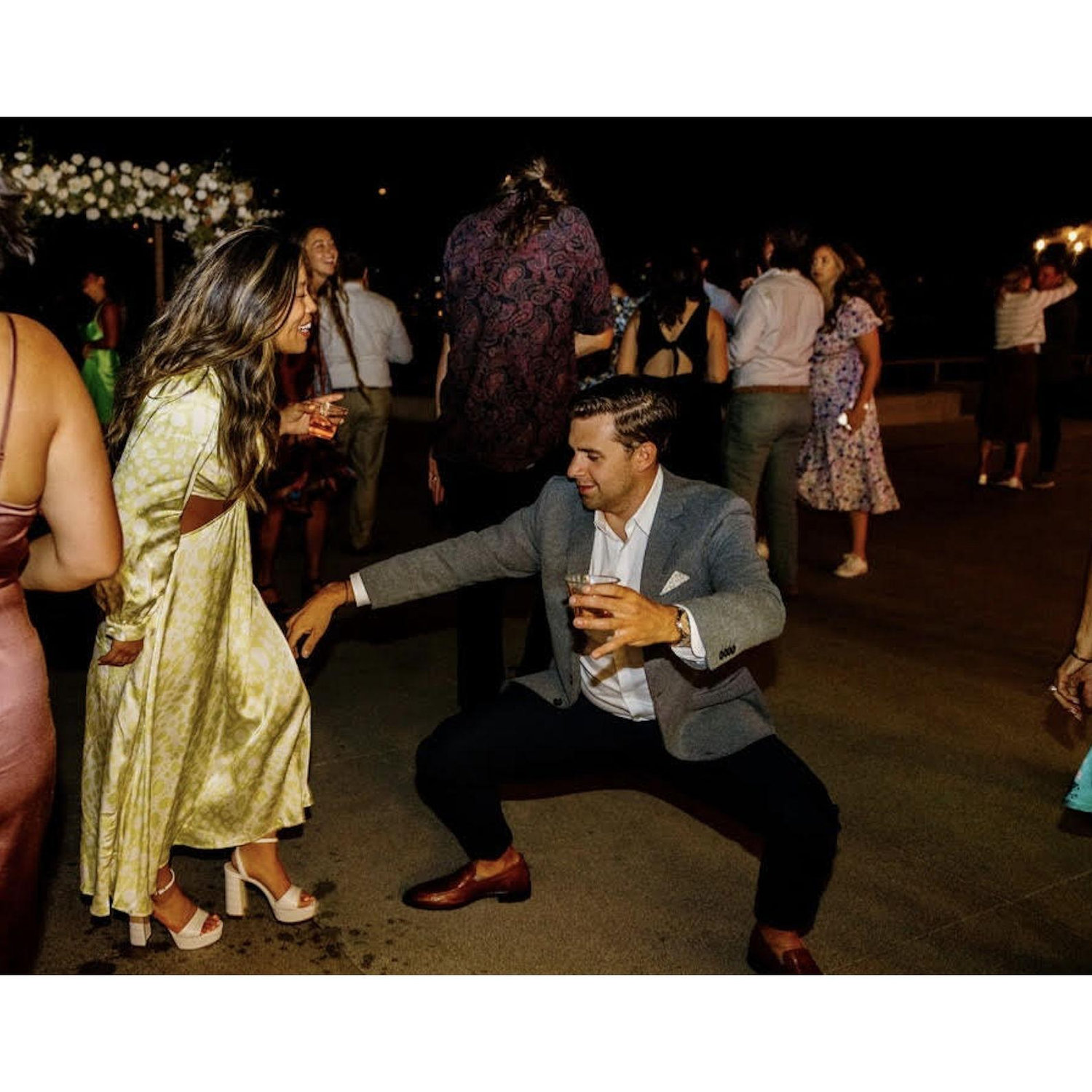 Louis showing off his dance moves (typical) while celebrating dear friends getting married in Chelan - Tsillan Cellars, Chelan, WA