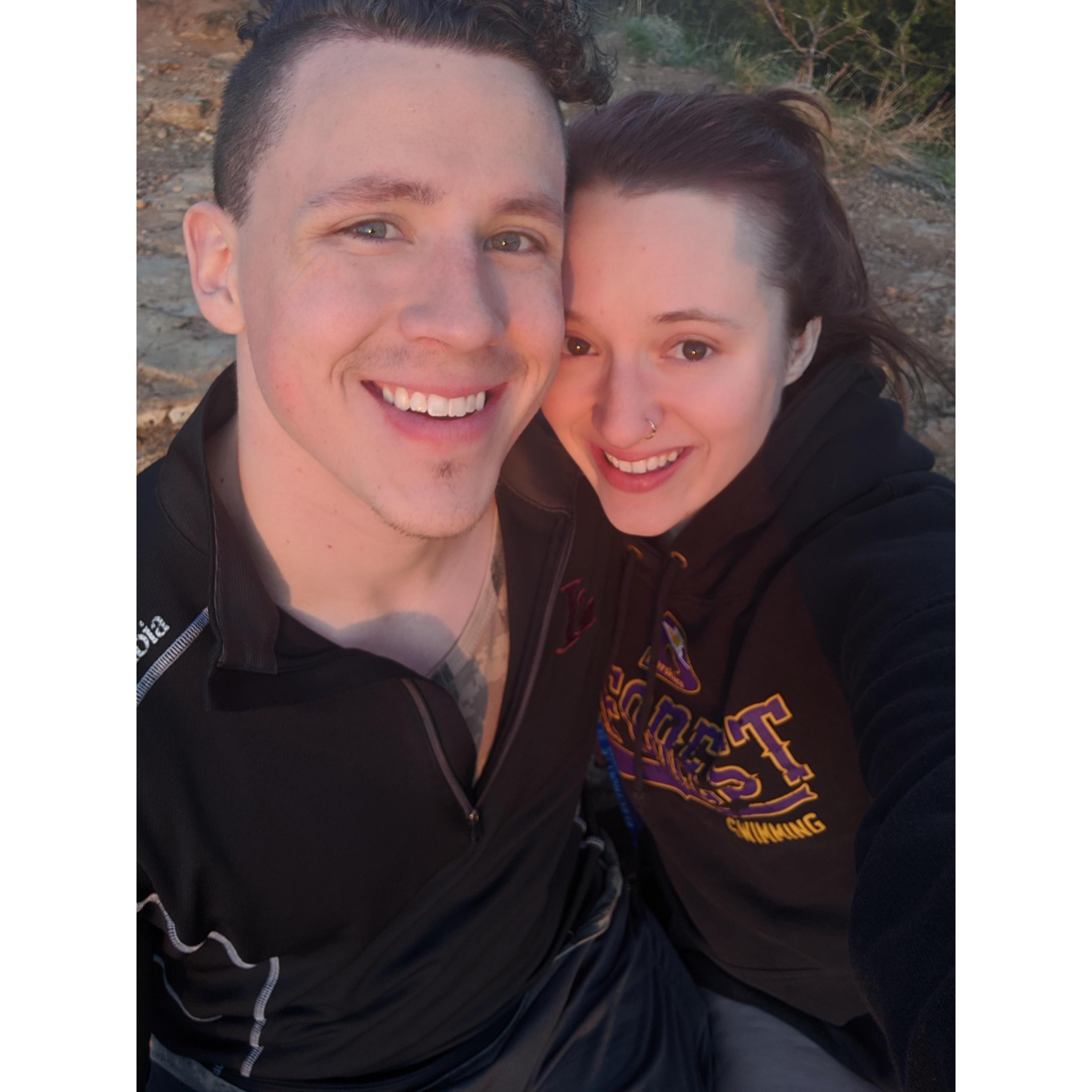 We went hiking to the same spot AJ proposed- and this time we didn't forget a picture :)