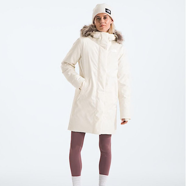 White long snow coat