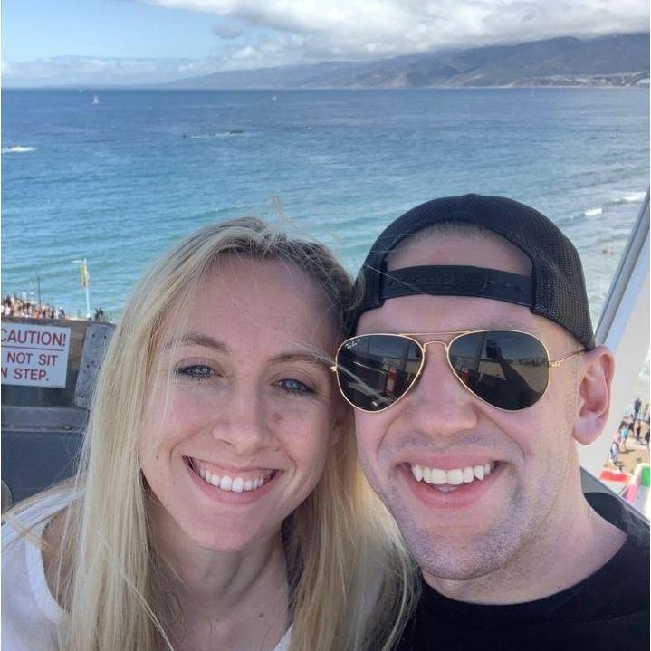 The top of the Ferris wheel at Santa Monica Pier