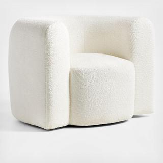 Hugger Curved Swivel Accent Chair