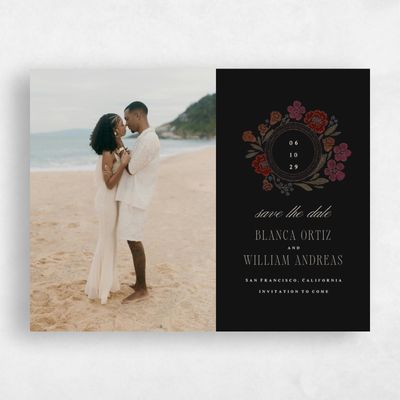 Black Wedding Save the Date - Persephone Photo