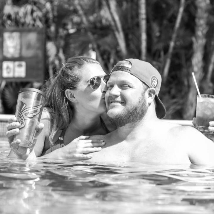 Having some poolside drinks in Rivera Maya, Mexico!