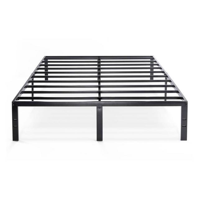 King 14" Classic Metal Platform Bed Frame Black - Mellow