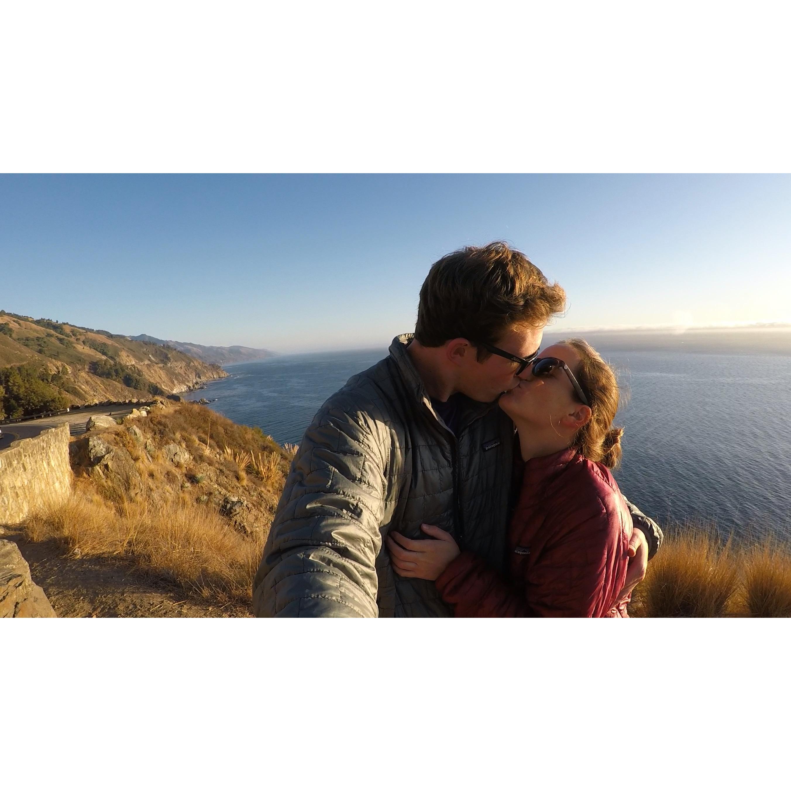 Smoochin' on Hwy 1 - Big Sur