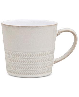Natural Canvas Stoneware Textured Large Mug
