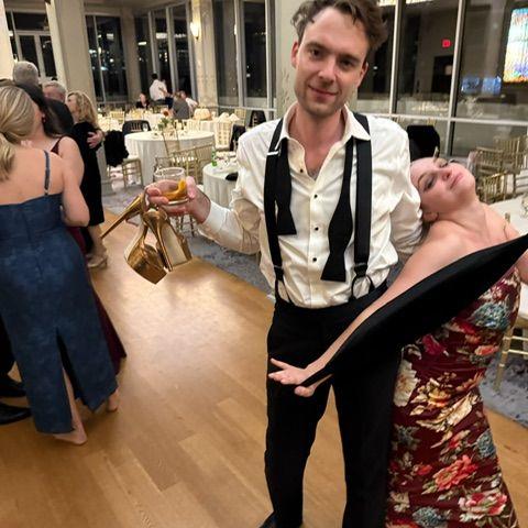 On the dance floor