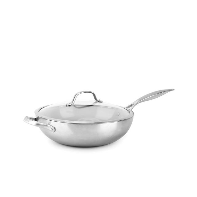 GreenPan Venice Pro Stainless Steel 12" Ceramic Nonstick Covered Wok