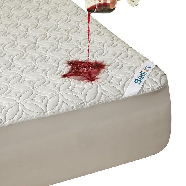 BEDLORE Waterproof Mattress Protector, King Size Mattress Pad with Deep Pocket 6"-18" Depth, Soft Dirt-Proof Double Bed Mattress Cover for Bedroom, College Dorm, Hotel (Light Gray)