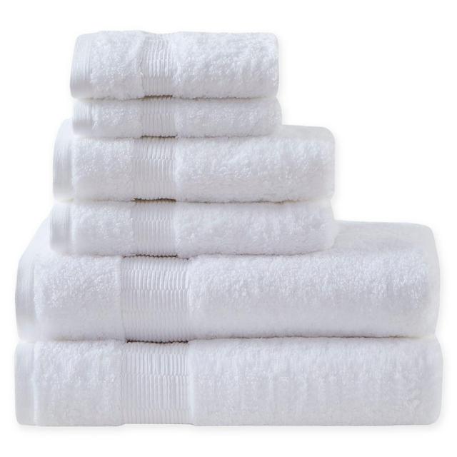 Madison Park Signature Luxor Egyptian Cotton Towel Set in White (Set of 6)