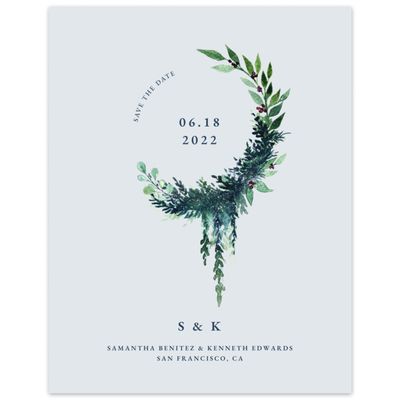 Mist, Blue Wedding Digital Save the Date - Oxley Lush
