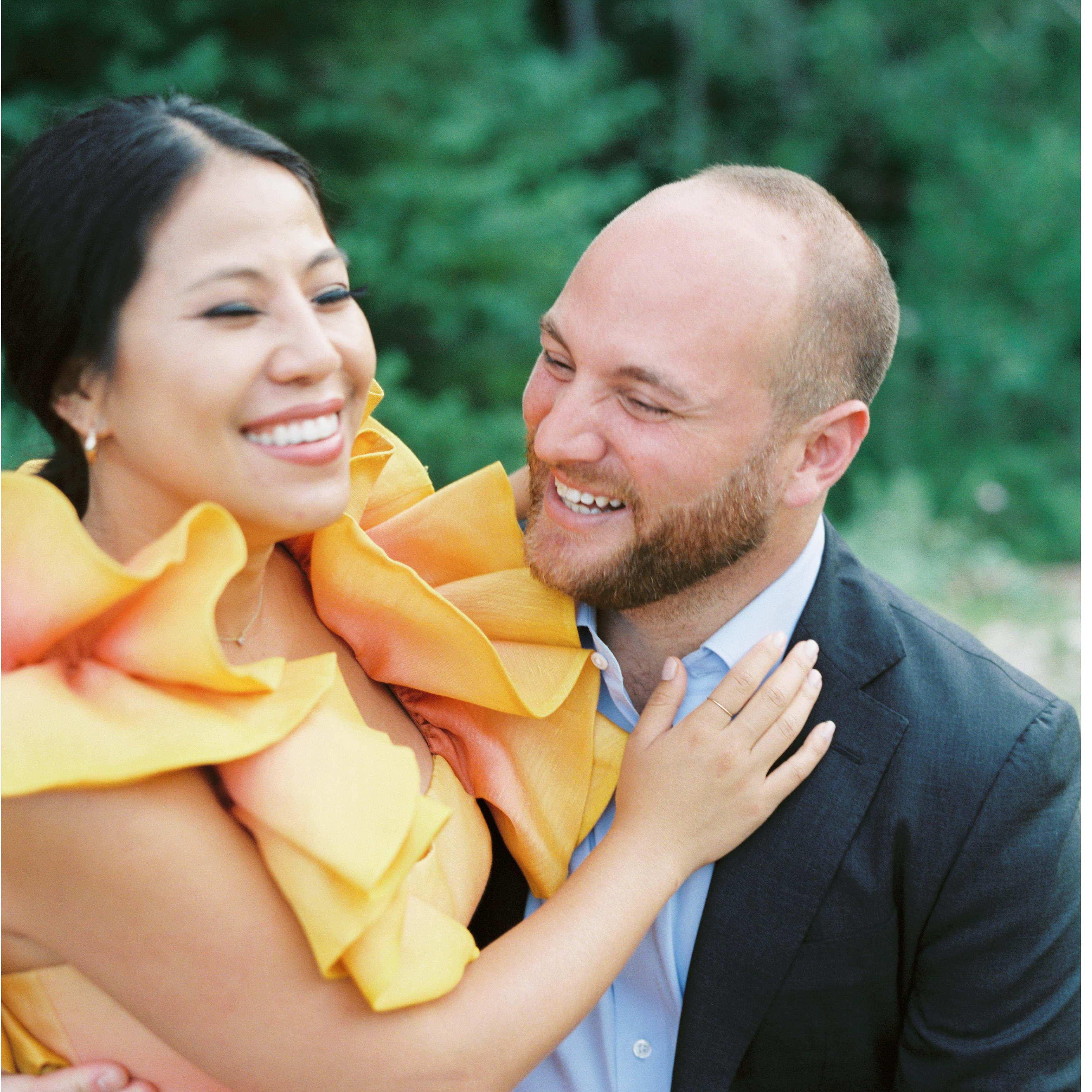 Engagement photo picture where Tessa proves she can make funny jokes too.
July 2021 -- Park City, UT