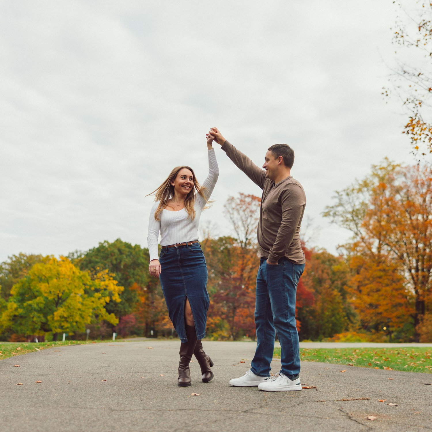 Engagement photos - Frelinghuysen Arboretum Morristown, NJ