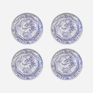 Oiseau Bleu Canape Plate, Set of 4