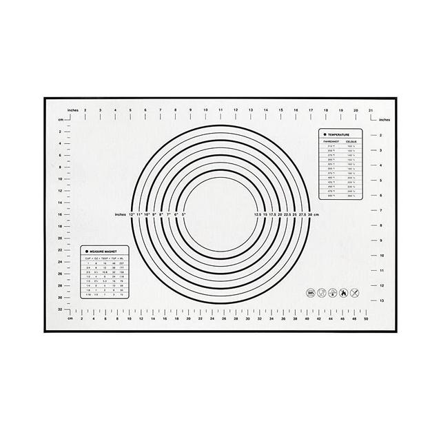 MOOLWEEL Pastry Mats For Rolling Dough Non Slip,Super Thick And Non-sticky Pastry Mat,Oven Liner Pie Crust Pad Non-stick Baking Mat(16" x 24")