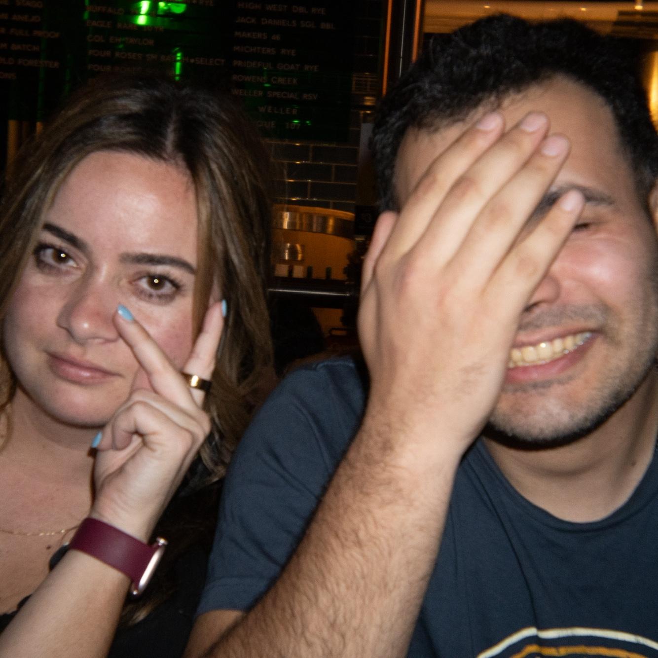 Moments before Steven asked Nicole out. At a Prince of Peace Young Adult social at Truck Yard!