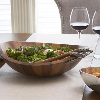 Braid Salad Bowl with Servers